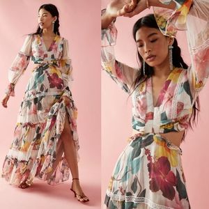 PatBO Hibiscus Lace Maxi Dress